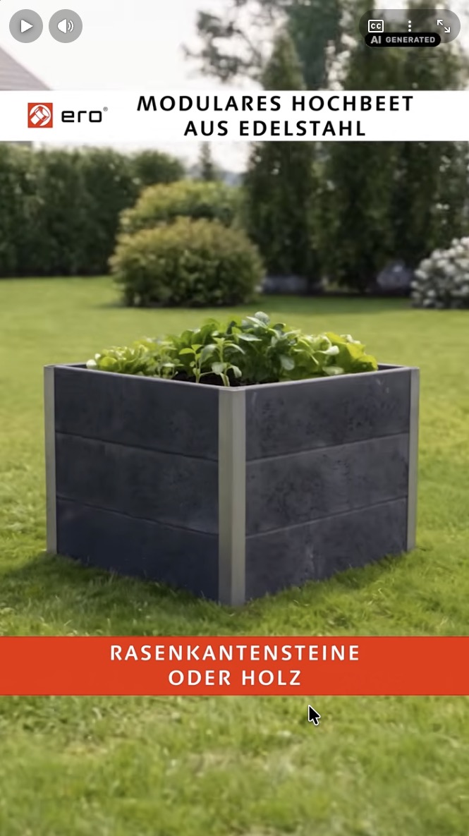 Hochbeet mit Betonrandsteinen