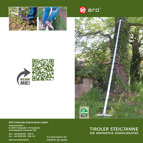 Titelseite des Flyers "Tiroler Steigtanne"